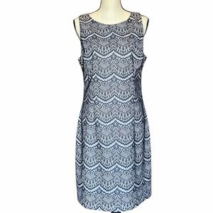 Jessica Simpson Blue Lace‎ Sheath Dress Sz 12